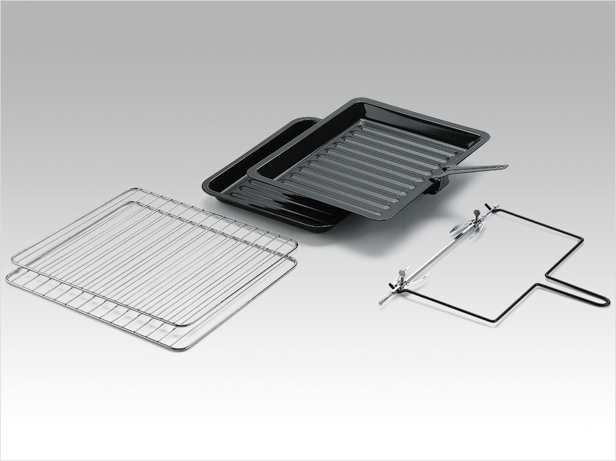 黑眼睛廣告為漢美馳拍攝的電轉大容量臺式烤箱實物圖-配件